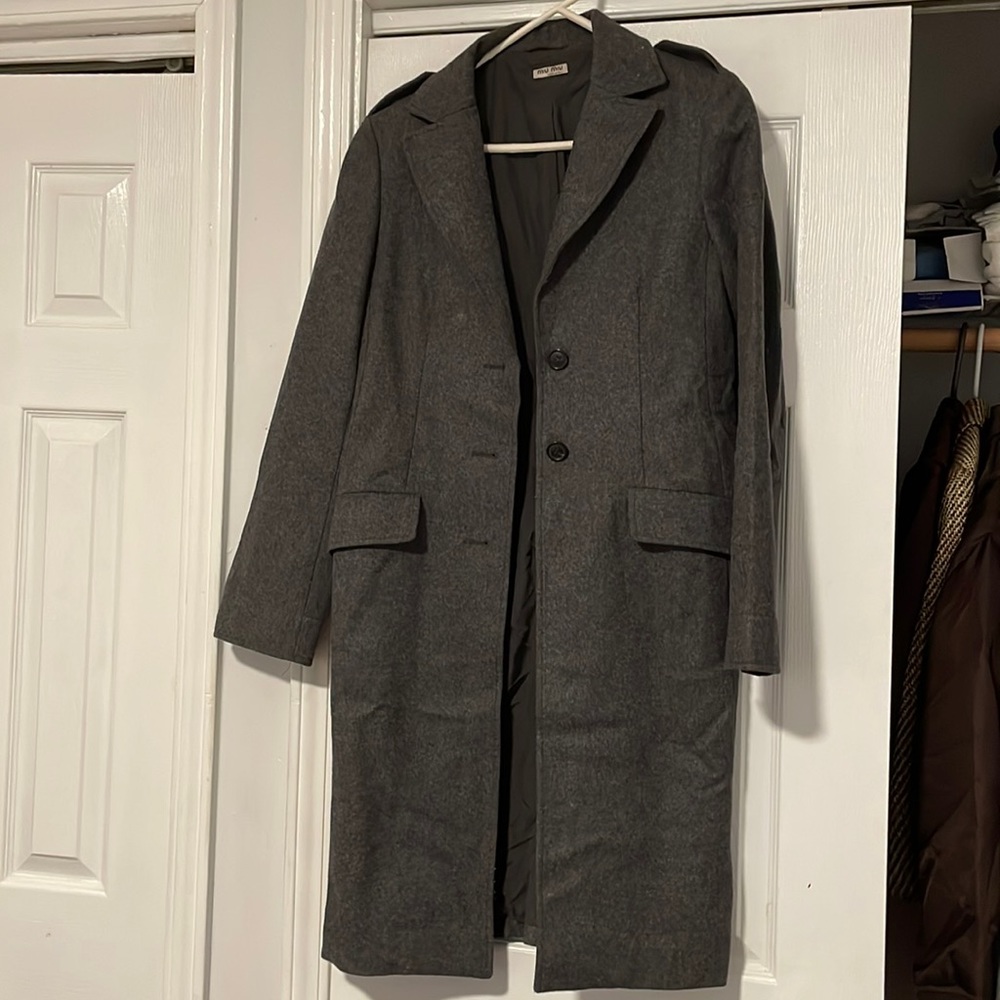 Gray Long Peacoat